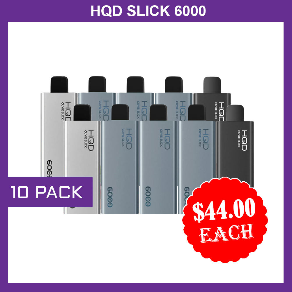 HQD SLICK – 10 PACK- 6000 PUFFS