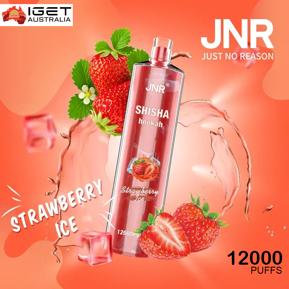 JNR SHISHA HOOKAH STRAWBERRY ICE – 12000 PUFFS