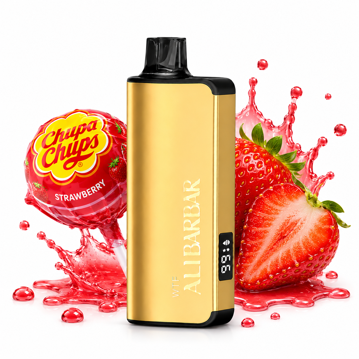 ALIBARBAR INGOT chupa chups STRAWBERRY 9000 Puffs – AusVape Direct