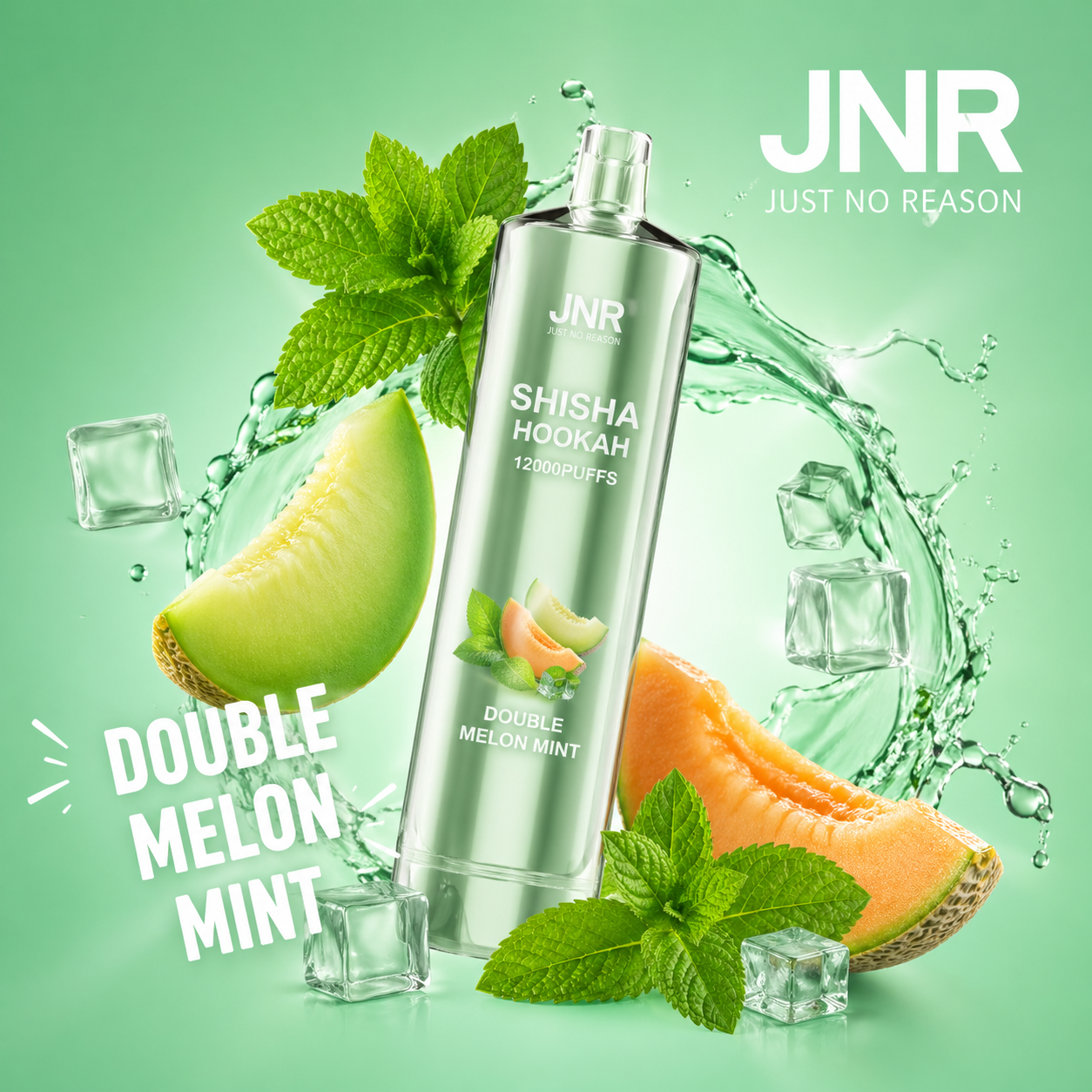 JNR Shisha Hookah – DOUBLE MELON MINT 12,000 – AusVape Direct