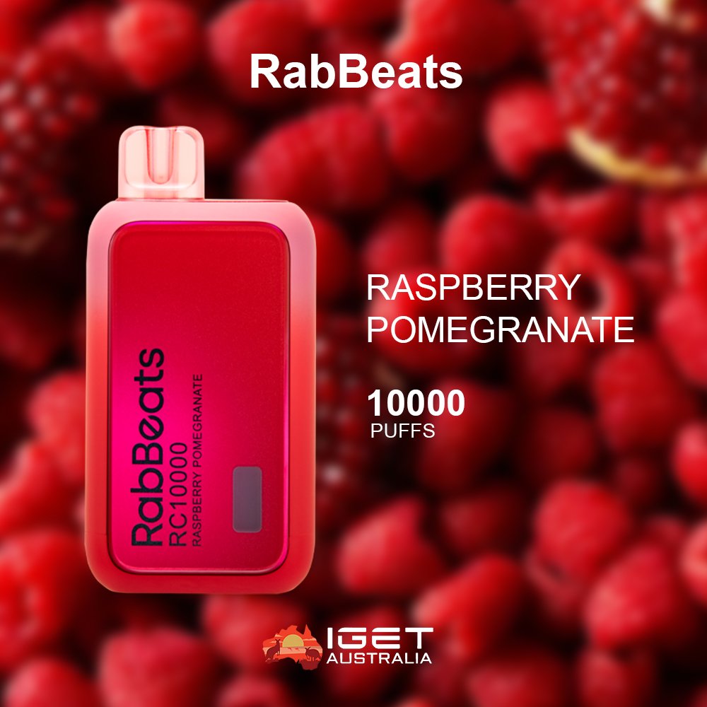 RABBEATS BAR RASPBERRY POMEGRANATE – 10,000 PUFFS – AusVape Direct
